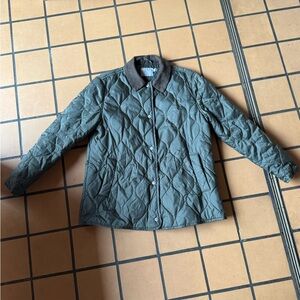 ASOS Quilted Utility Jacket - Green and Brown